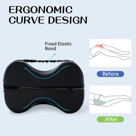 Memory Foam Pillow for Side Sleepers Removable and Comfortable Knee Pillows for - Picture 3 of 12